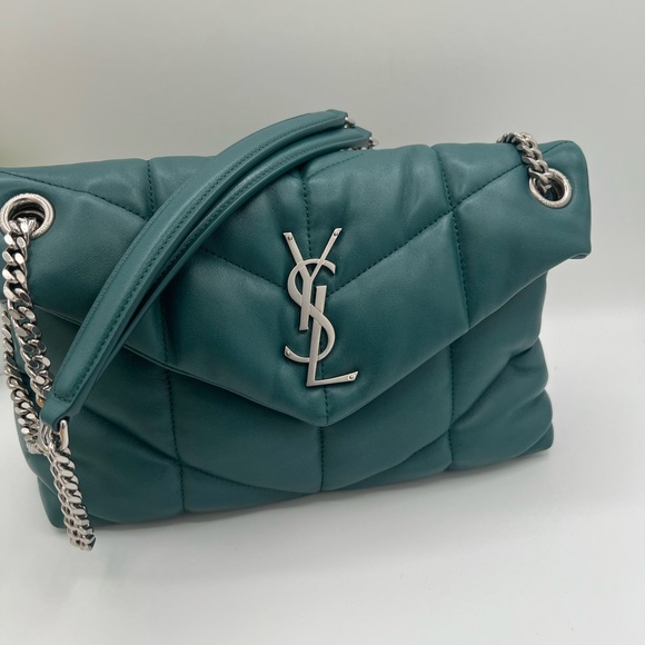 Yves SAINT LAURENT Puffer Cloud puffer shoulder bag Rare color 😍 - Picture 2 of 9